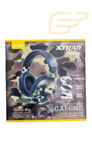 FONE DE OUVIDO GAMER CAMUFLADO XTRAD LC-860
