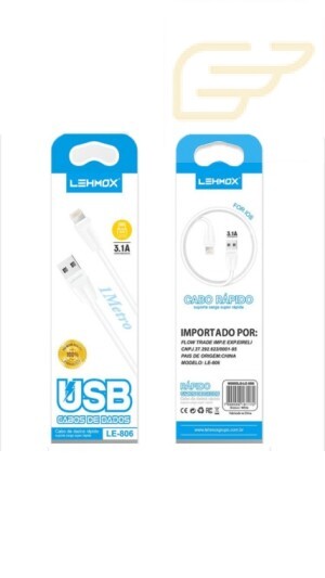 CABO USB LIGHTNING 3.1 LEHMOX LE-806