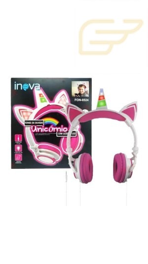 FONE DE UNICORNIO P2 COM LED INOVA FON-8524