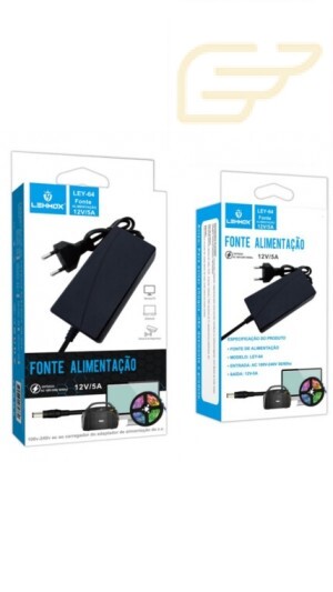FONTE ALIMENTAÇÃO UNIVERSAL PARA NOTEBOOK 12V/5A LEHMOX LEY-64