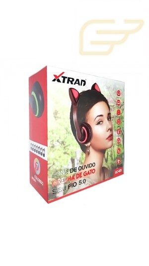 FONE DE OUVIDO ORELHA DE GATO SEM FIO 5.0 XTRAD LC-831