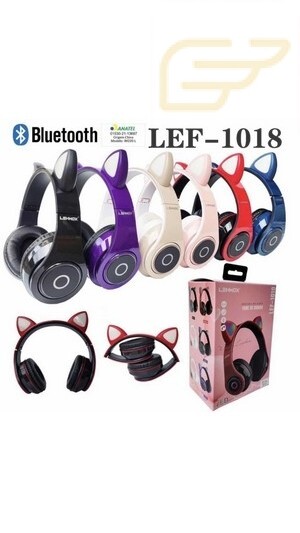 FONE DE OUVIDO BLUETOOTH ORELHA DE GATO LEHMOX LEF-1018