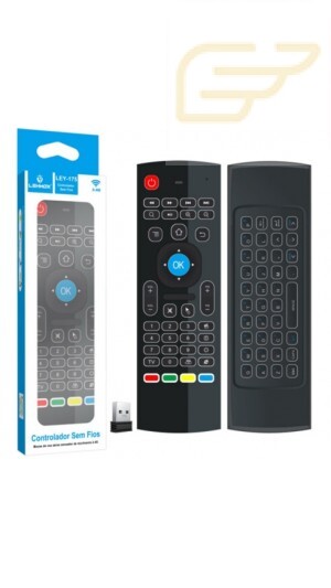 CONTROLE COM TECLADO PARA TV BOX LEHMOX LEY-175