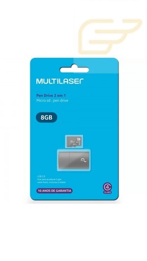 CARTAO DE MEMORIA COM LEITOR DE CARTAO 8GB MULTILASER