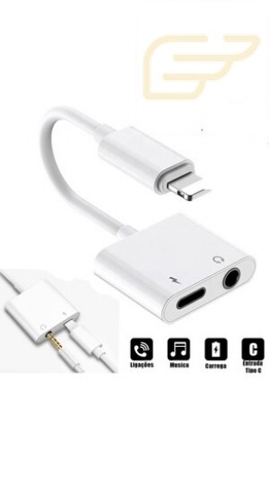 ADAPTADOR PARA CARREGAR E OUVIR MUSICA VERDE ZJT-IP12-03