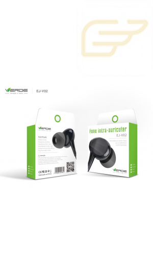 FONE DE OUVIDO INTRA-AURICULAR VERDE EJ-V02