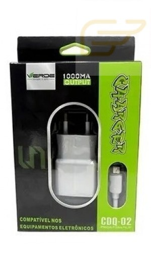CARREGADOR MICRO USB VERDE CDQ-02