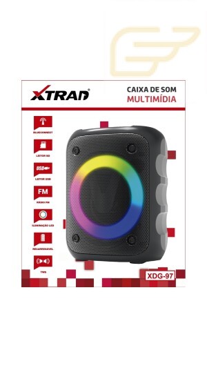 CAIXA DE SOM MULTIMIDIA COM LED XTRAD XDG-97