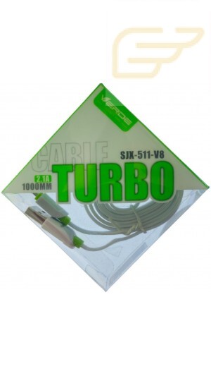 CABO MICRO USB V8 TURBO 2.1A VERDE SJX-511-V8