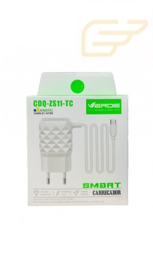 CARREGADOR TIPO-C VERDE 2-USB CDQ-2U-03-TC