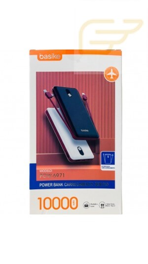 POWER BANK COM CABO V8/TIPO-C/LIGHTNING 10000MAH BASIKE POW-6971