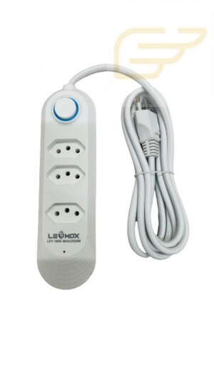 EXTENSAO COM TOMADA 2M 3 ENTRADAS LEHMOX LEY-1606