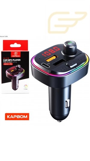 CARREGADOR COM ADAPTADOR BLUETOOTH VEICULAR KAPBOM KA-C158