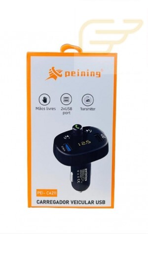 CARREGADOR VEICULAR USB COM TRANSMISSOR BLUETOOTH PEINING PEI-CA211