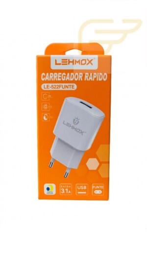 FONTE USB 3.1A LEHMOX LE-522FUNTE