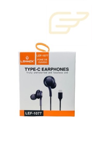 FONE DE OUVIDO TIPO C EARPHONES LEHMOX LEF-1077