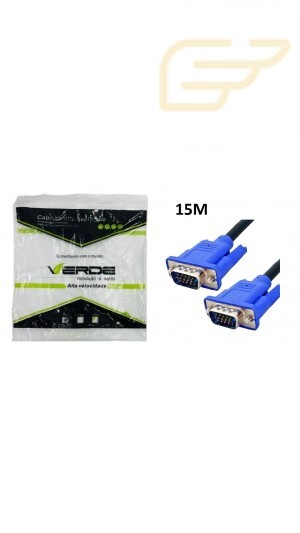 CABO VGA/VGA 15M VERDE VGA-15M