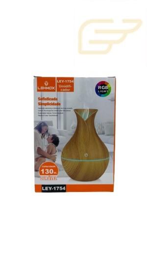 UMIDIFICADOR DE AR COM LED RGB CAPACIDADE DE 130ML LEHMOX LEY-1754