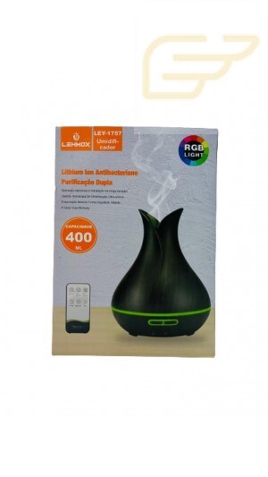 UMIDIFICADOR DE AR COM LED RGB CAPACIDADE DE 400ML LEHMOX LEY-1757