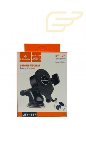 SUPORTE PARA CELULAR COM VENTOSA LEHMOX LEY-1687