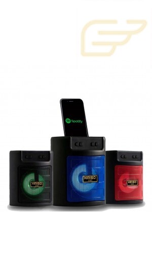 CAIXA DE SOM COM LED E SUPORTE PARA CELULAR KIMISO KMS-2181