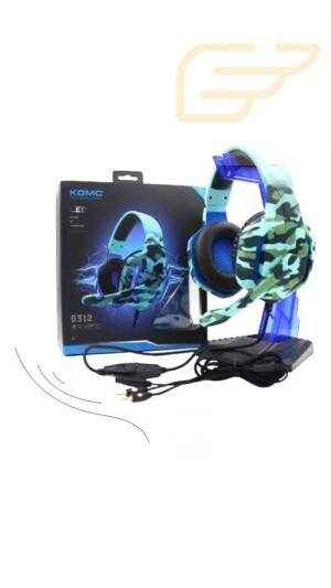 HEADPHONE GAMER COM LED E MICROFONE CAMUFLADO KOMC G312