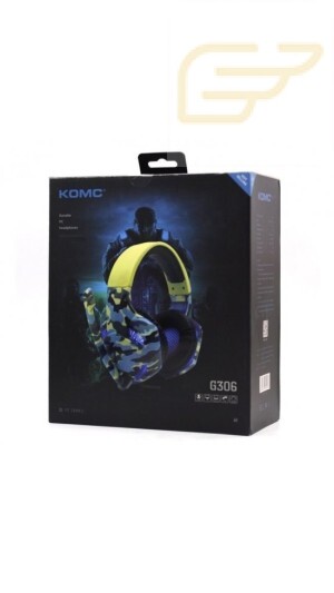 HEADPHONE GAMER COM LED E MICROFONE CAMUFLADO KOMC G306