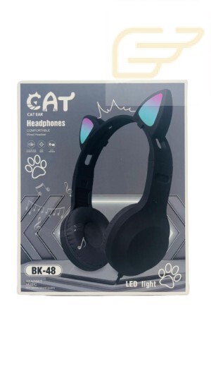 FONE DE OUVIDO ORELHA DE GATO P2 COM MICROFONE BK-48