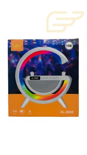 CAIXA DE SOM BLUETOOTH COM LED RGB CARREGADOR POR INDUCAO E GLOBO DE LUZ ALTOMEX AL-8888