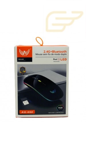 MOUSE SEM FIO 2.4G+BLUETOOTH LUMINOSO E SILENCIOSO ALTOMEX AG-690