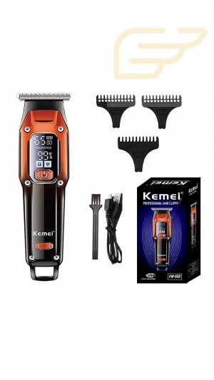 MAQUINA DE BARBEAR PROFISSIONAL COM VISOR KEMEI KM-658