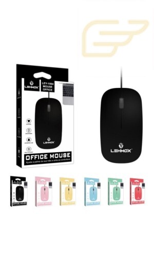 MOUSE OFFICE COM CABO USB LEMHOX LEY-1564