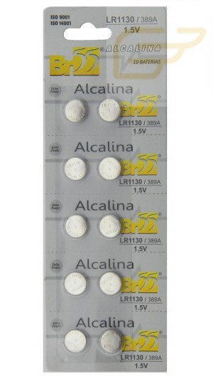 CARTELA COM 10 BATERIAS BR55 DE LITIO BOTAO 1,5V LR1130