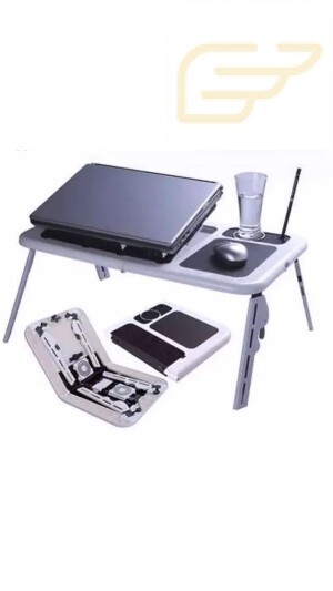 MESA DOBRAVEL MULTIFUNCIONAL COM VENTILADOR PARA NOTEBOOK LEHMOX LEY-1558