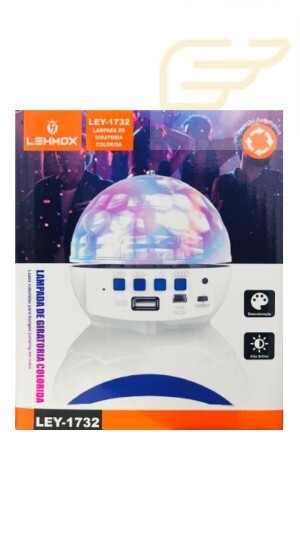 LAMPADA GIRATORIA BLUETOOTH COLORIDA LEHMOX LEY-1732