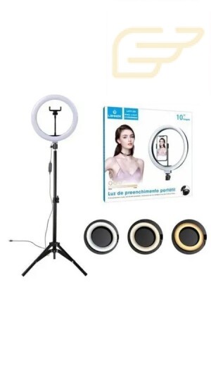 RING LIGHT 10 POLEGADAS COM TRIPE 2.1M LEHMOX LEY-39