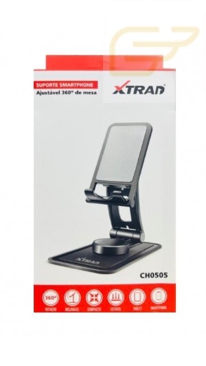 SUPORTE DE MESA PARA SMARTPHONE AJUSTAVEL 360º XTRAD CH0505