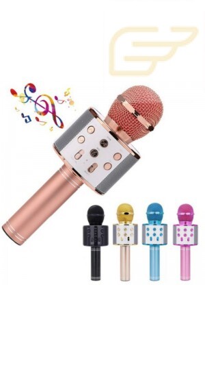 MICROFONE KARAOKE CAIXA DE SOM BLUETOOTH MF-858