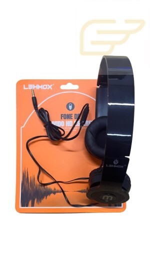 FONE DE OUVIDO COM CABO P2 E MICROFONE LEHMOX LEF-1207