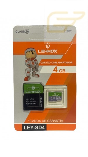 CARTAO DE MEMORIA COM ADAPTADOR 4GB LEHMOX LEY-SD4