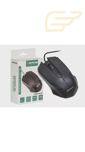 MOUSE OPTICO INTELIGENTE 3D COM FIO 1000 DPI VERDE USB SB-S03