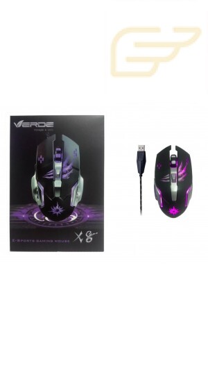 MOUSE USB GAMER E-SPORTS X8 VERDE