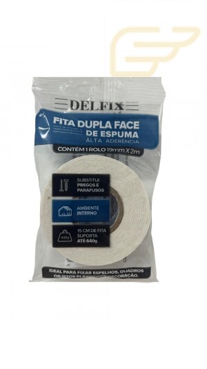FITA DUPLA FACE DE ESPUMA ALTA ADERENCIA 19MMX2M DELFIX