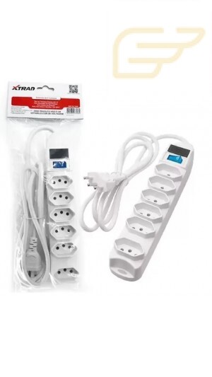 EXTENSAO ELETRICA 6 ENTRADAS 10A XTRAD SL7606