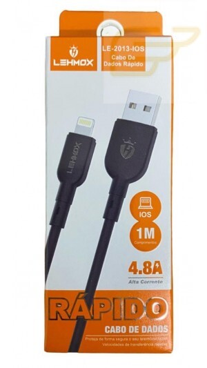 CABO DE DADOS LIGHTNING 4.8A 1M LEHMOX