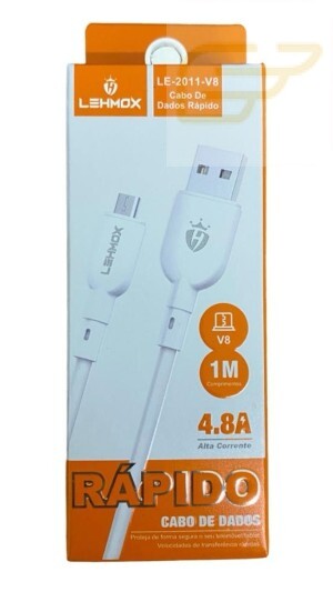 CABO DE DADOS V8 RAPIDO 4.8A 1M LEHMOX LE-2011-V8