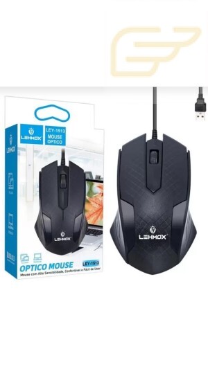 MOUSE USB OPTICO COM FIO LEHMOX LEY-1513