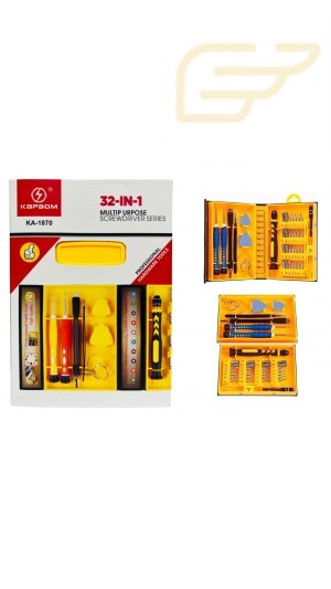 KIT FERRAMENTAS CHAVES/PINÇAS/ESPATULA/VENTOSA 32 EM 1 KAPBOM KA-1870