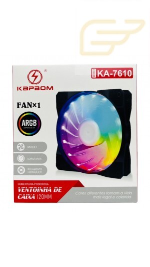 COOLER PARA PC 120MM COM LED RGB KAPBOM KA-7610
