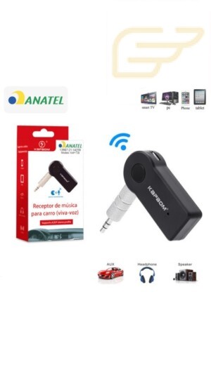 RECEPTOR DE MUSICA PARA CARRO COM MICROFONE KAPBOM KAP-T38